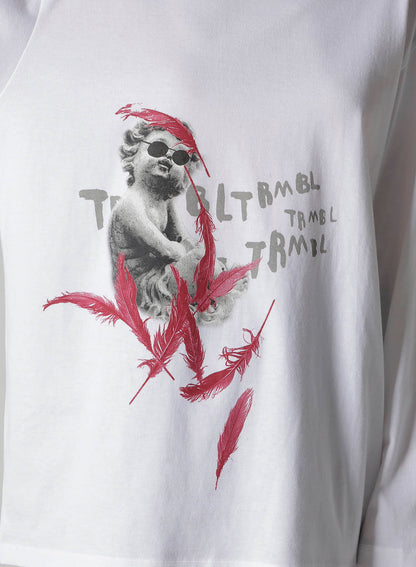 ANGEL PRINT LONG SLEEVE T