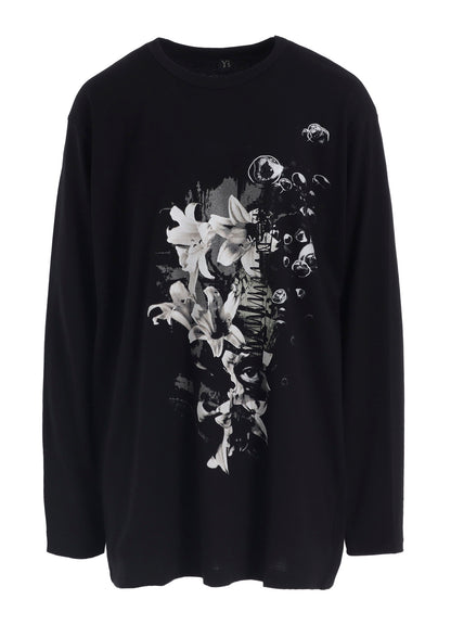 FLOWER PRINT LONG SLEEVE T