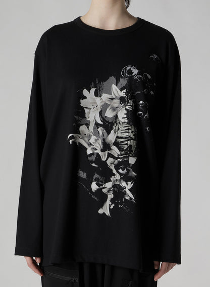 FLOWER PRINT LONG SLEEVE T