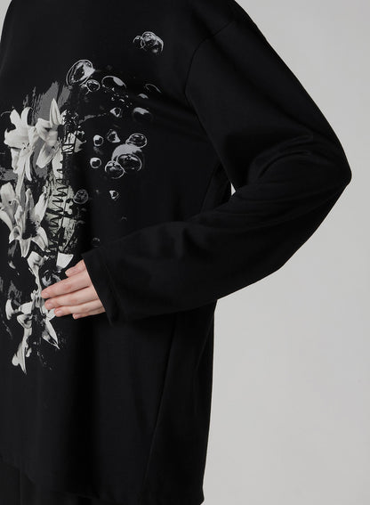 FLOWER PRINT LONG SLEEVE T