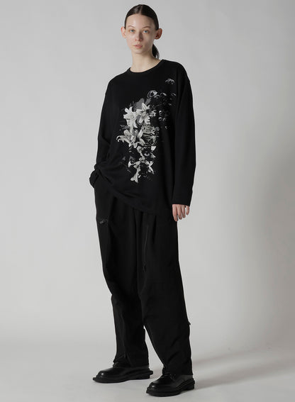 FLOWER PRINT LONG SLEEVE T