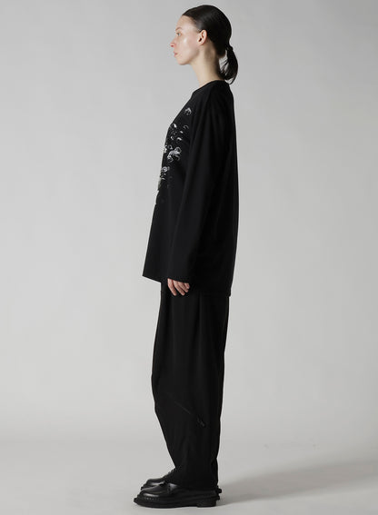 FLOWER PRINT LONG SLEEVE T