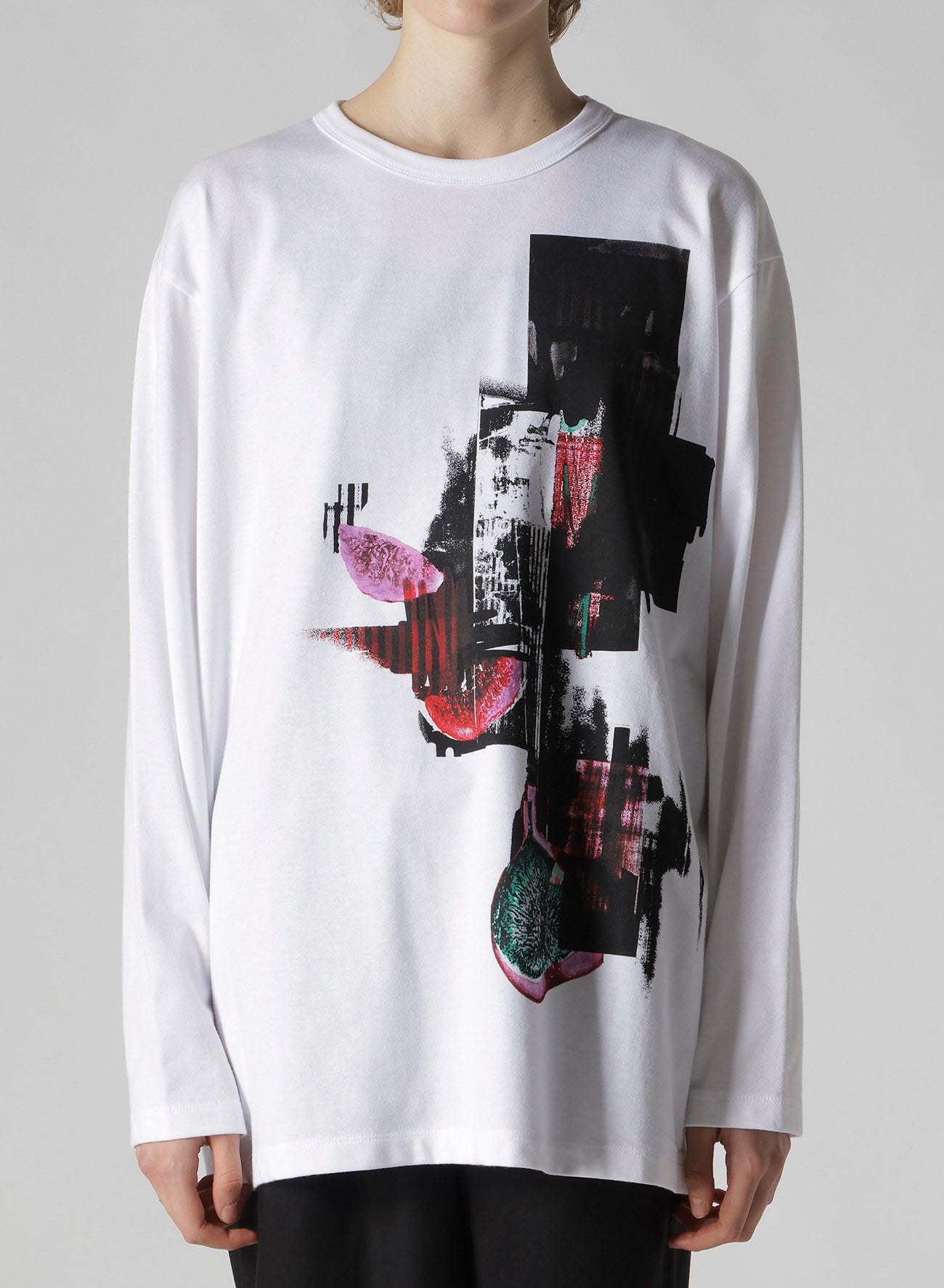 FRUIT PRINT GRAPHIC LONG SLEEVE T