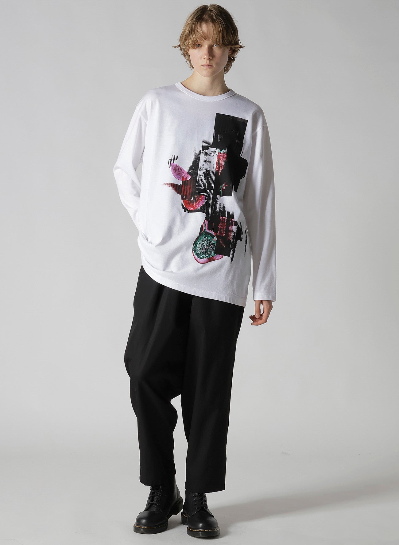 FRUIT PRINT GRAPHIC LONG SLEEVE T