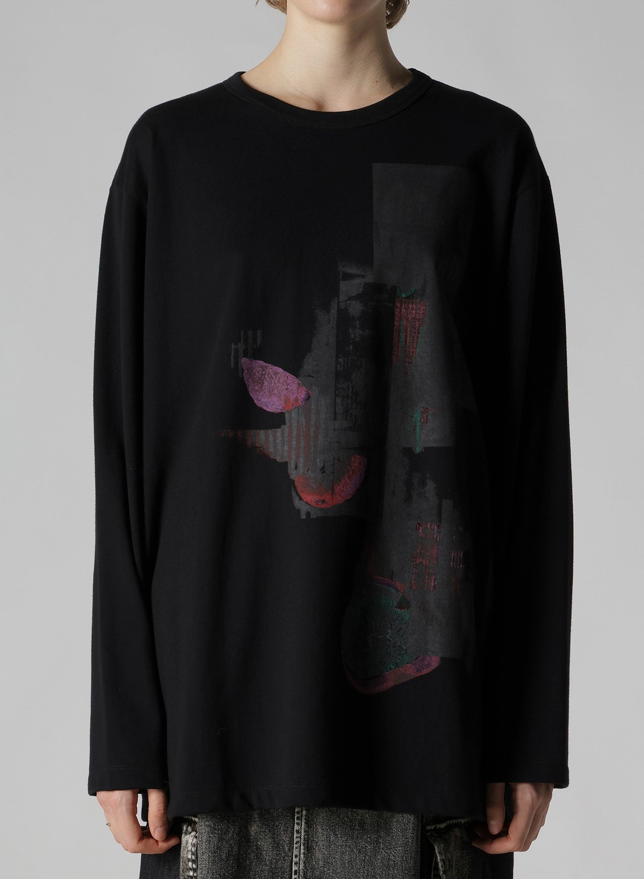 FRUIT PRINT GRAPHIC LONG SLEEVE T
