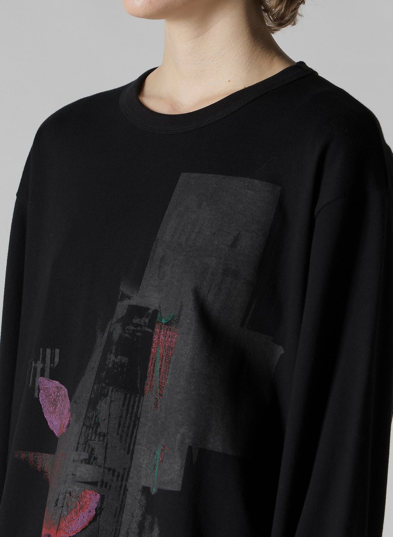 FRUIT PRINT GRAPHIC LONG SLEEVE T