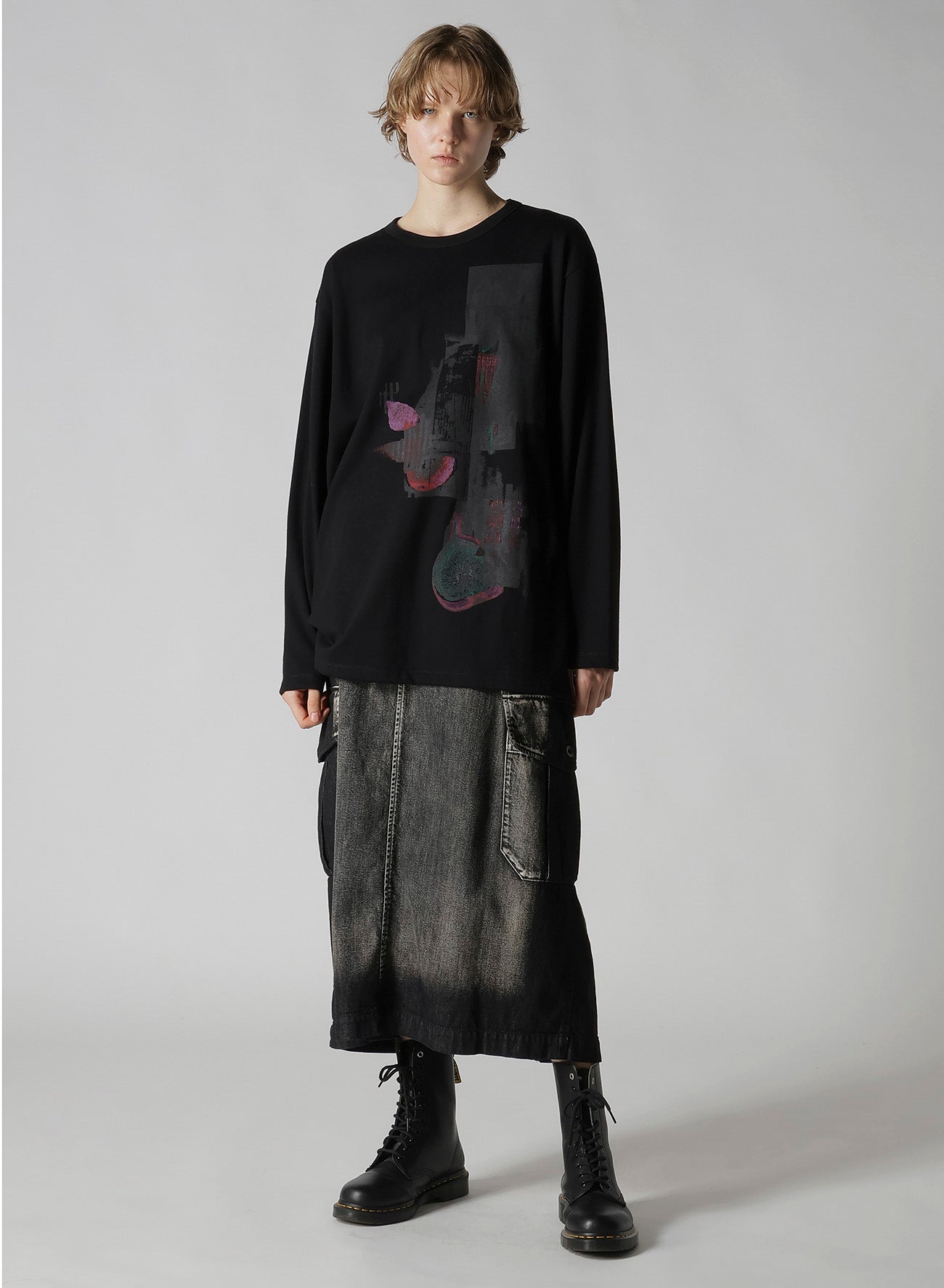 FRUIT PRINT GRAPHIC LONG SLEEVE T