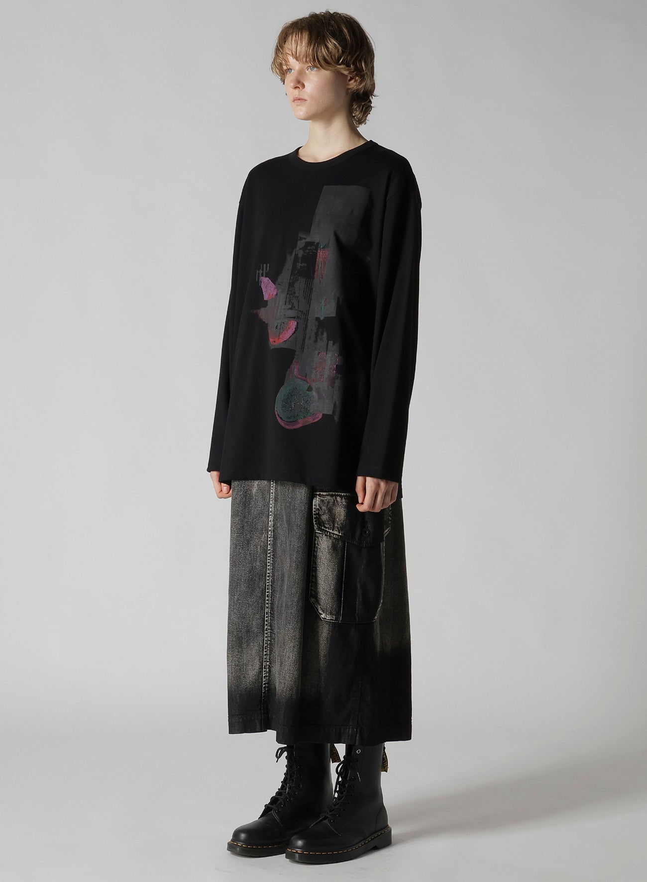 FRUIT PRINT GRAPHIC LONG SLEEVE T