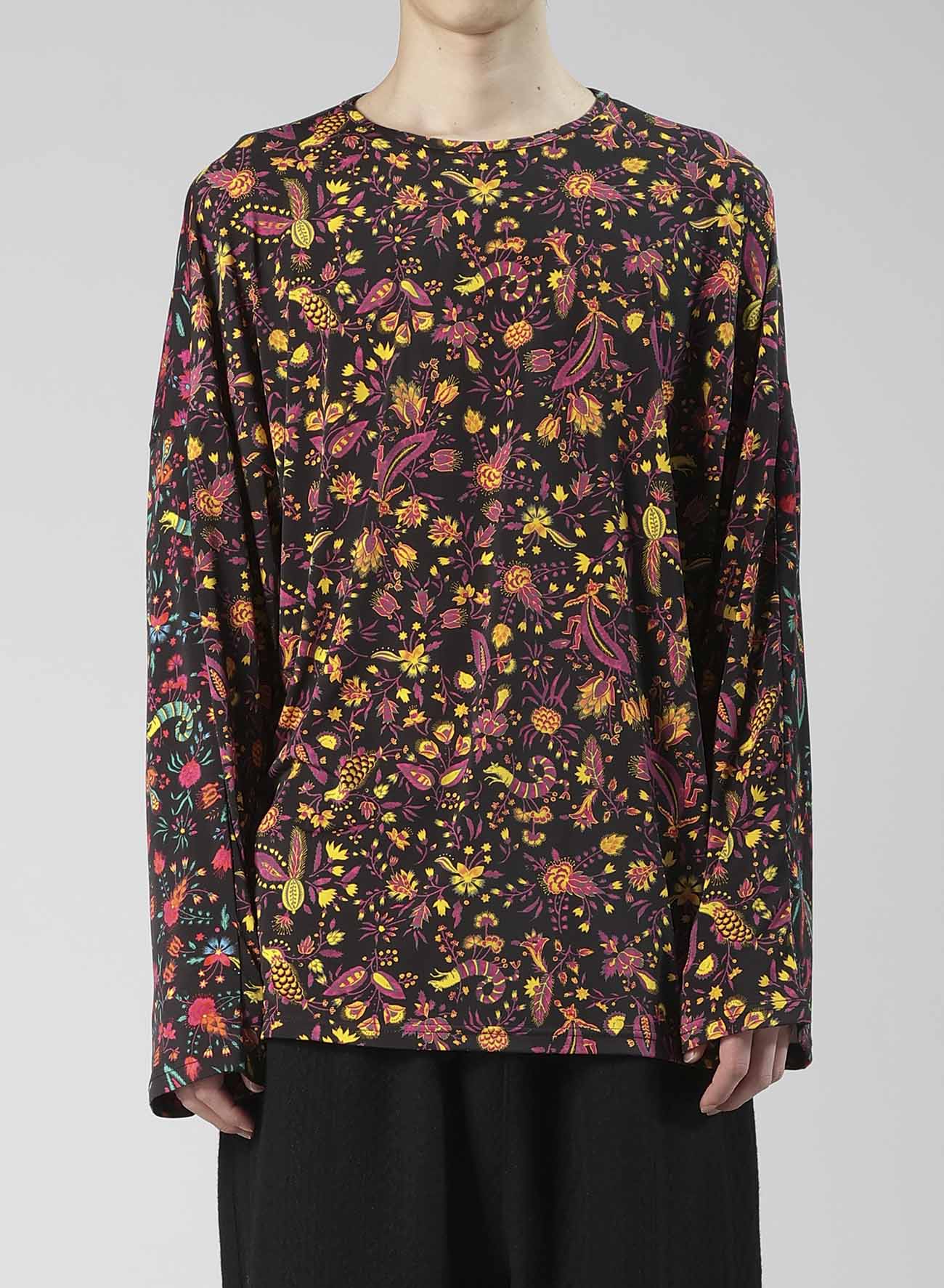 FLOWER PRINT PE JERSEY PANEL T
