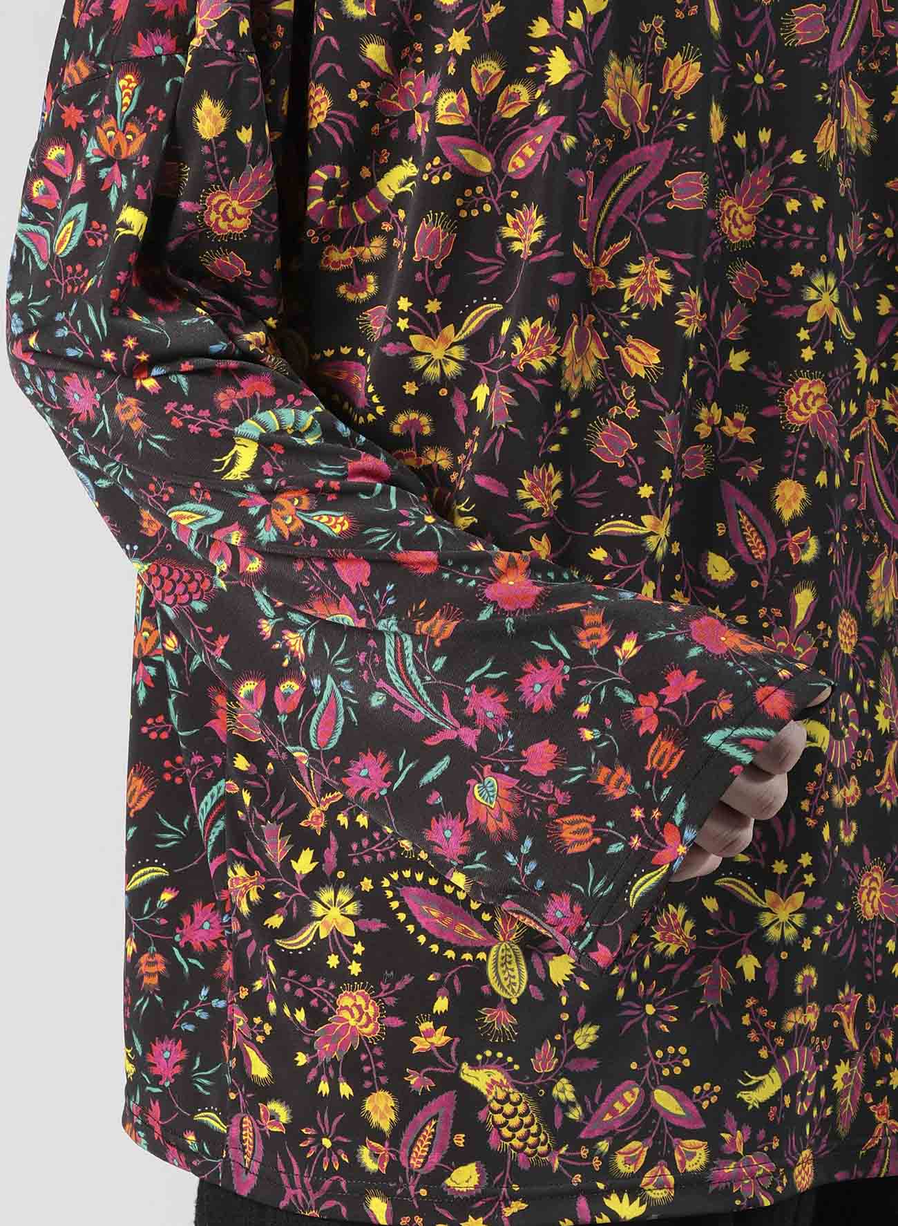 FLOWER PRINT PE JERSEY PANEL T