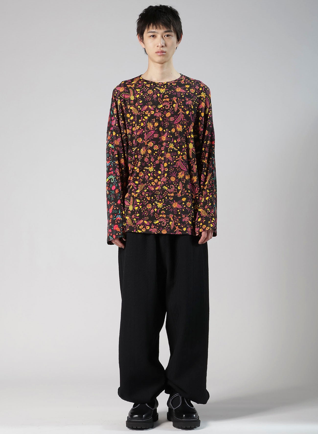 FLOWER PRINT PE JERSEY PANEL T