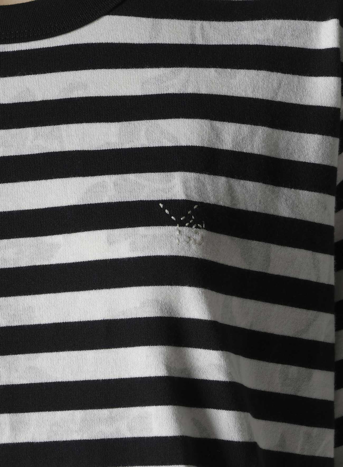 FLOWER PRINT/STRIPE Y'S STITCH T