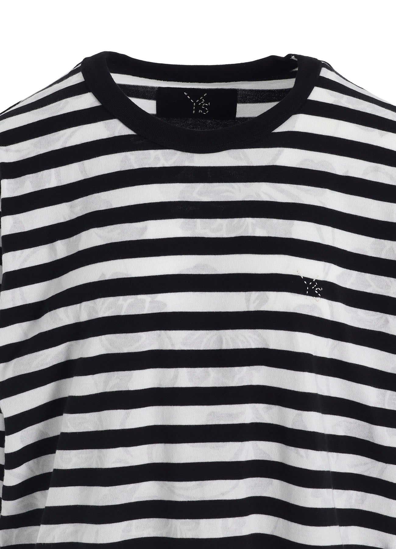 FLOWER PRINT/STRIPE Y'S STITCH LONG SLEEVE T