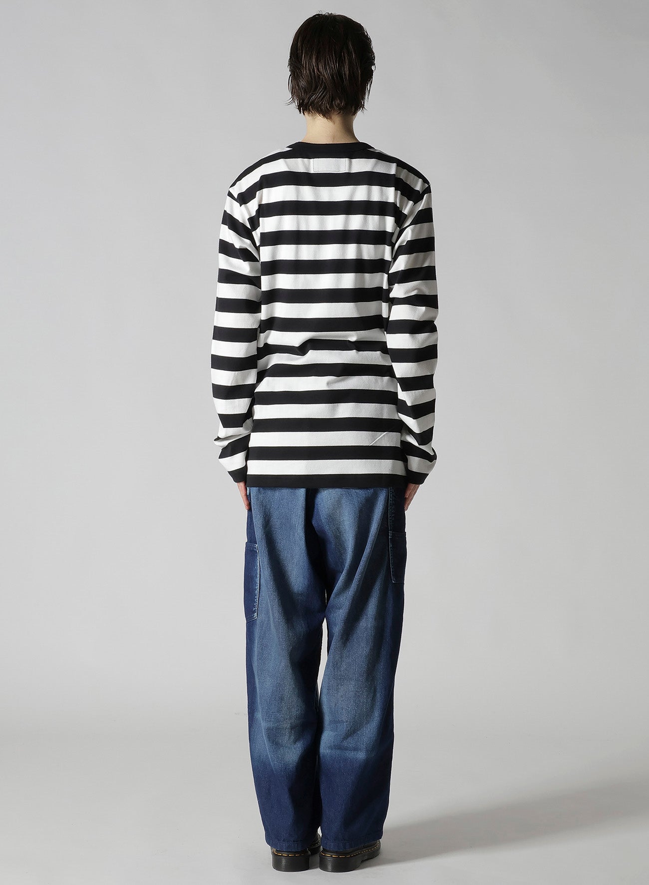 FLOWER PRINT/STRIPE Y'S STITCH LONG SLEEVE T