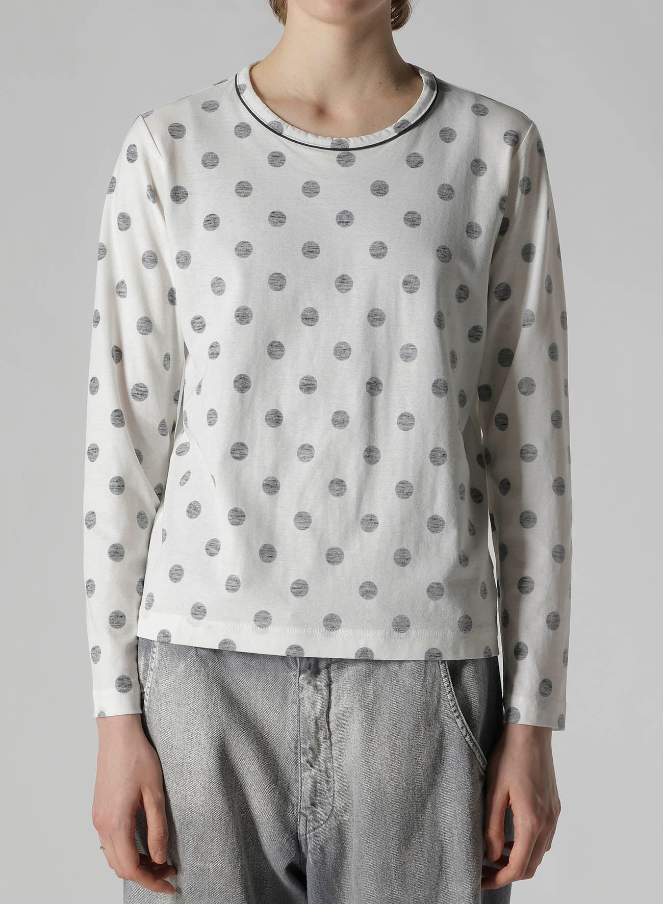 POLKA DOT Y'S STITCH LONG SLEEVE T