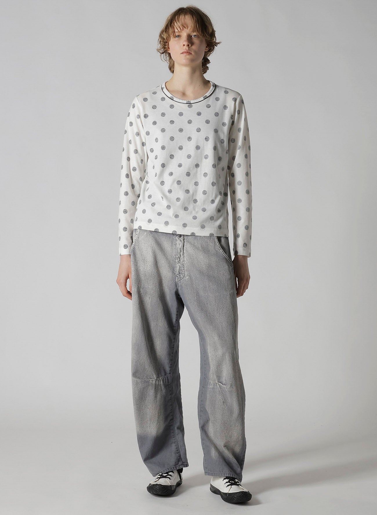 POLKA DOT Y'S STITCH LONG SLEEVE T