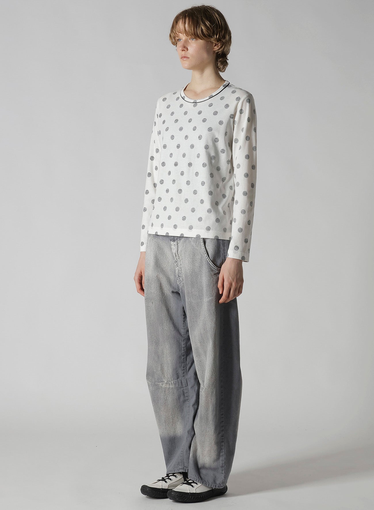 POLKA DOT Y'S STITCH LONG SLEEVE T