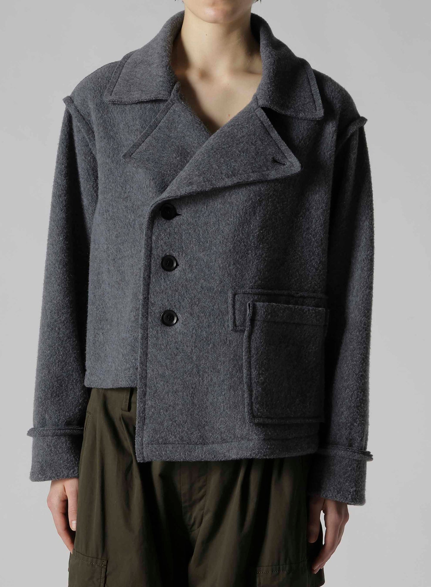 W/NY BOILED WOOL/FLEECE H-SHORT J
