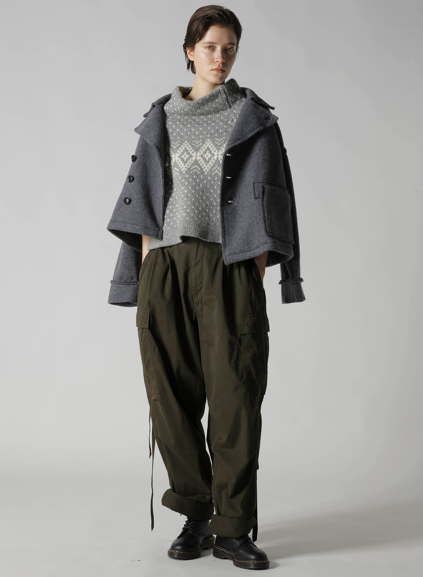 W/NY BOILED WOOL/FLEECE H-SHORT J