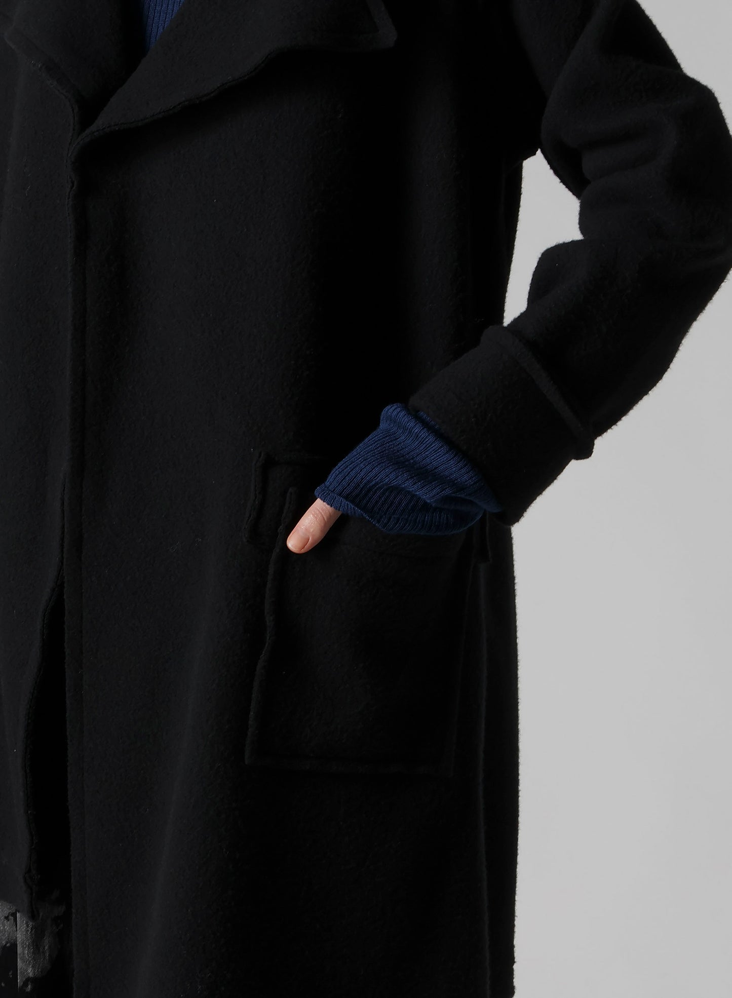 W/NY FLEECE LONG COAT