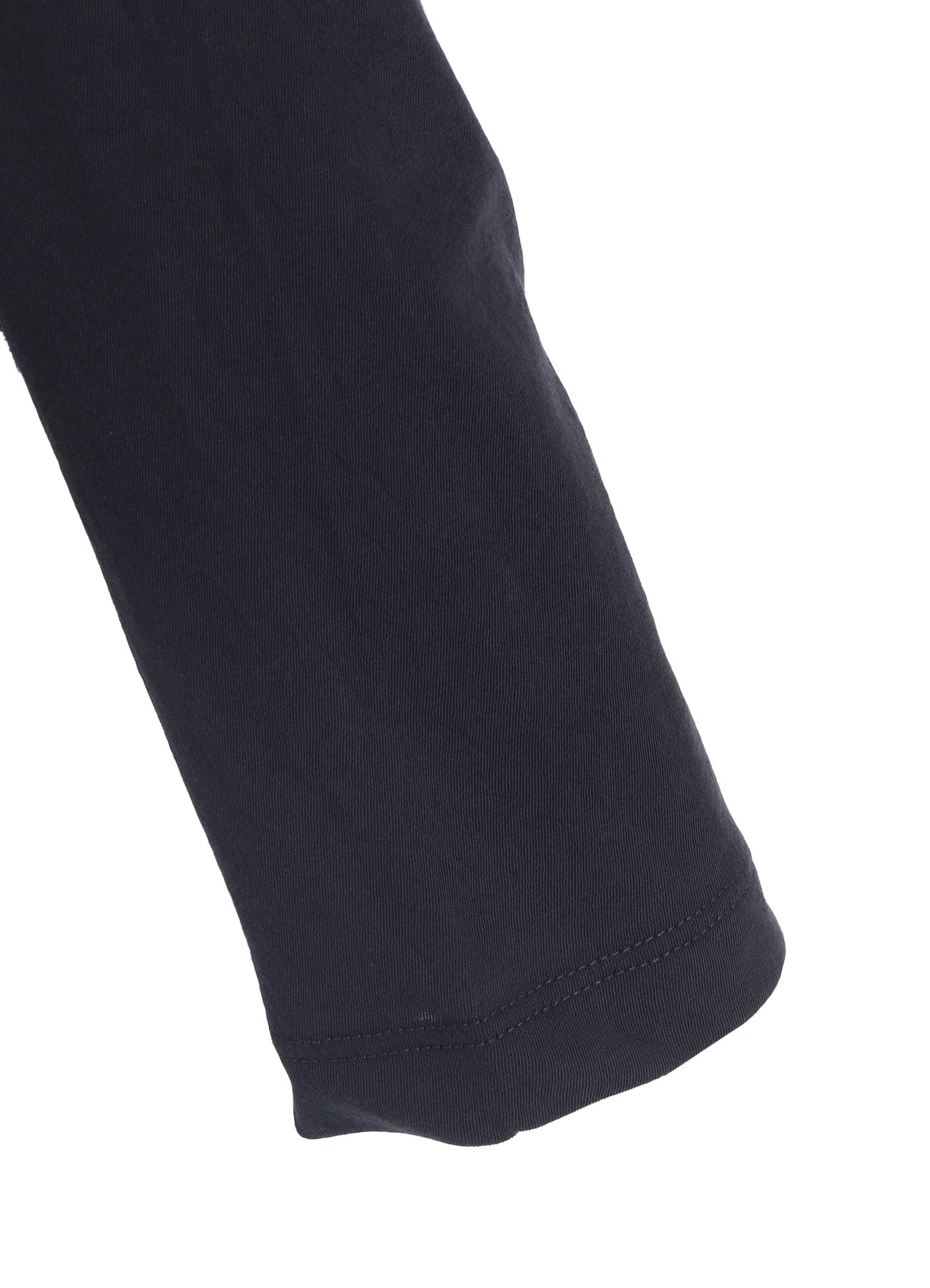 HARD-TWISTED JERSEY ASYMMETRIC ROUND NECK T