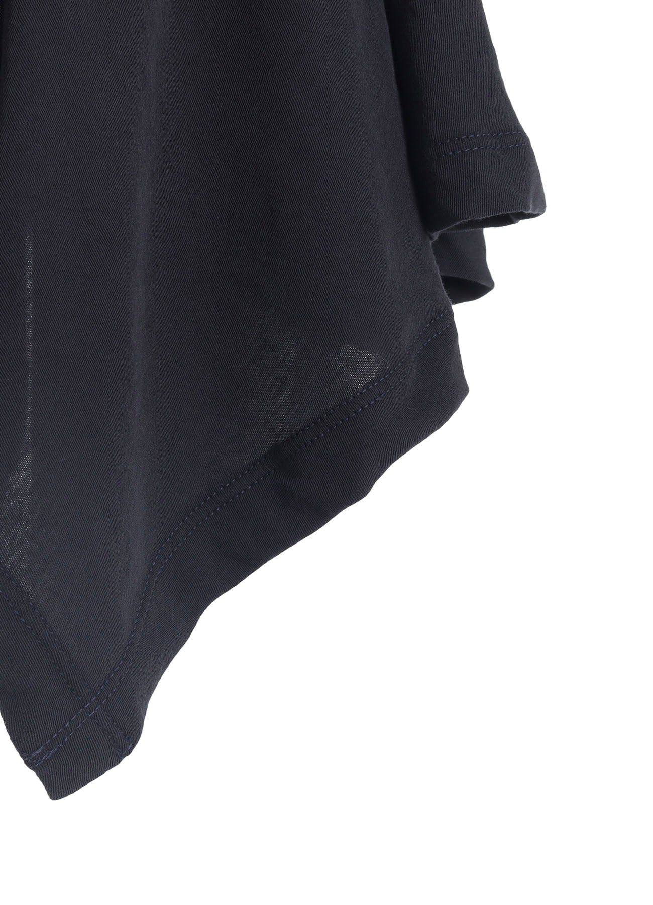 HARD-TWISTED JERSEY ASYMMETRIC ROUND NECK T