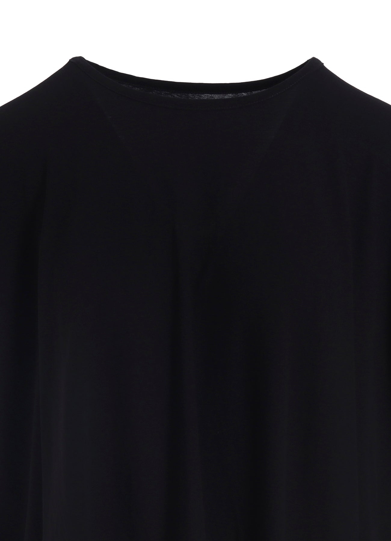 HARD-TWISTED JERSEY ASYMMETRIC ROUND NECK T
