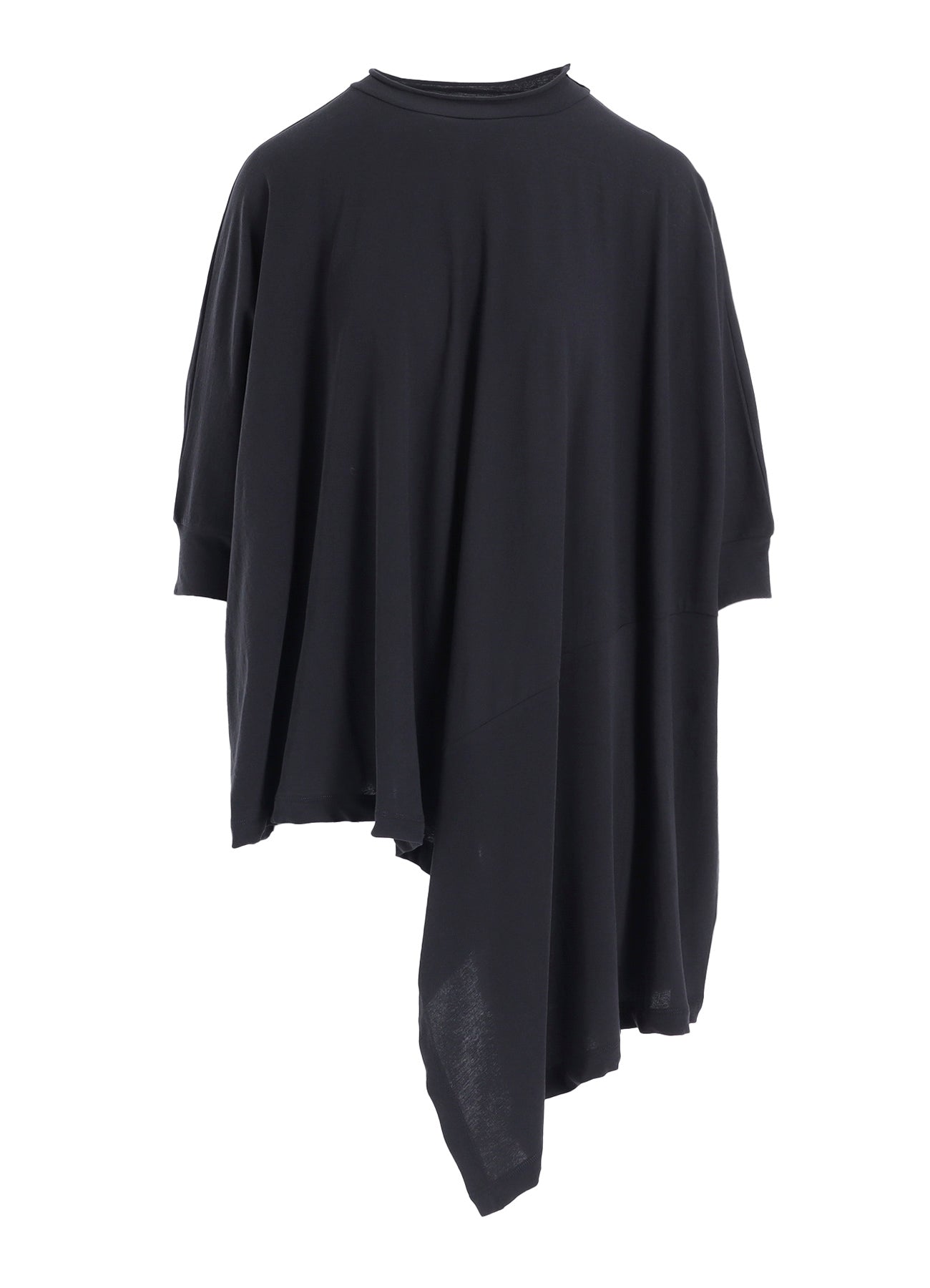 HARD-TWISTED JERSEY ASYMMETRIC DOLMAN T