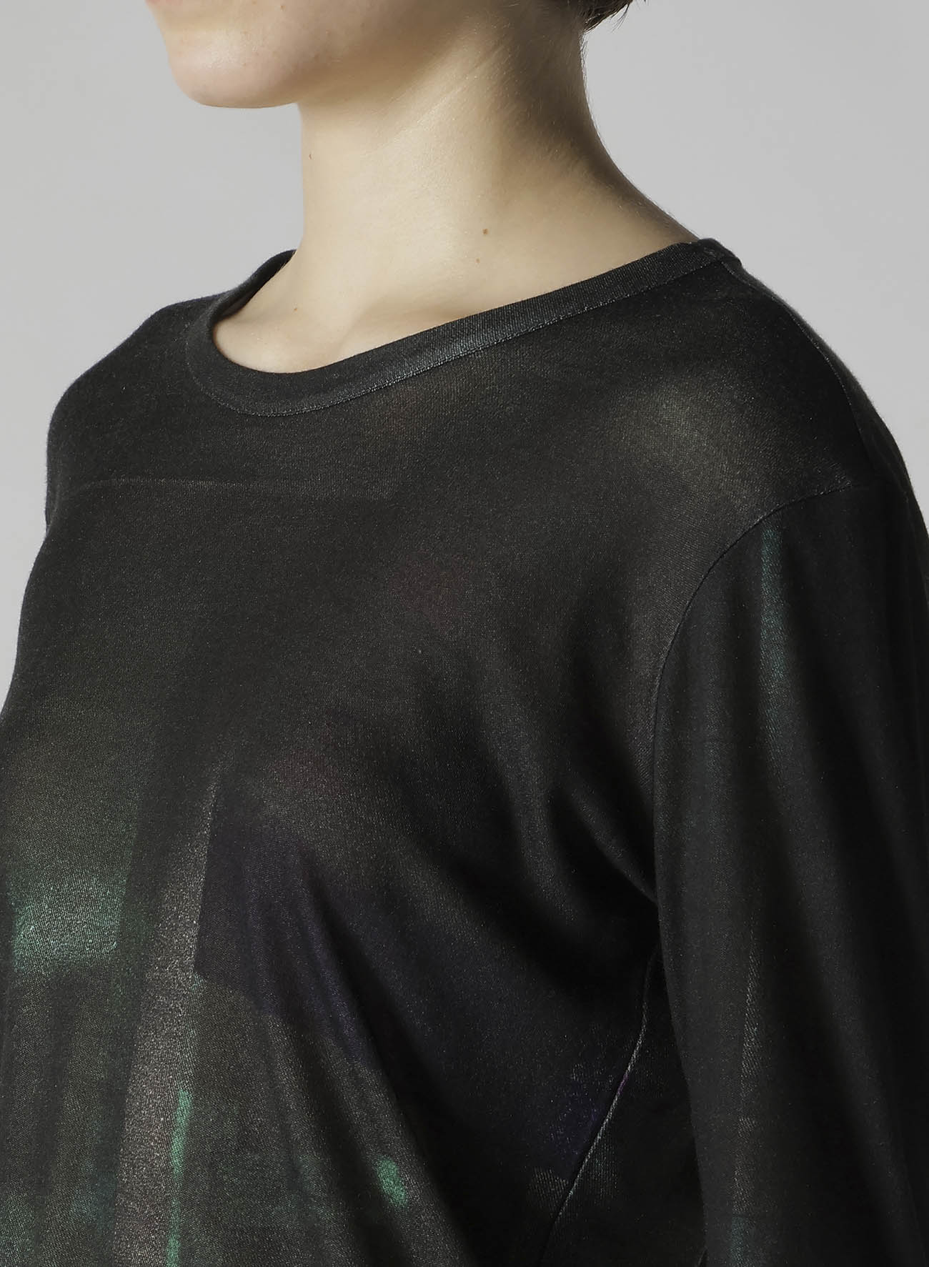 LYOCELL SMOOTH CREW NECK SLEEVE T