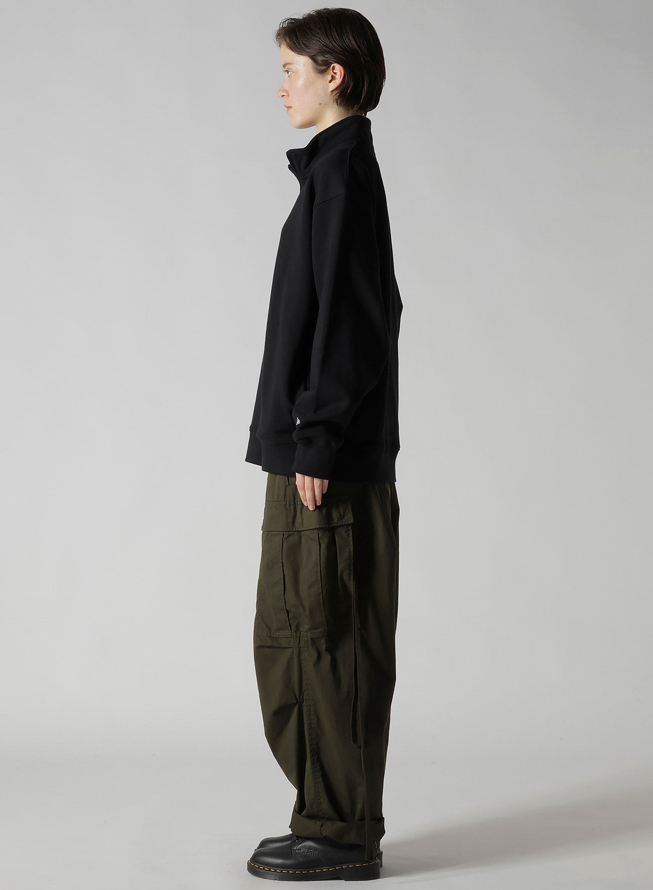 Y's × New Era OVERSIZED SWEAT HALF-ZIP