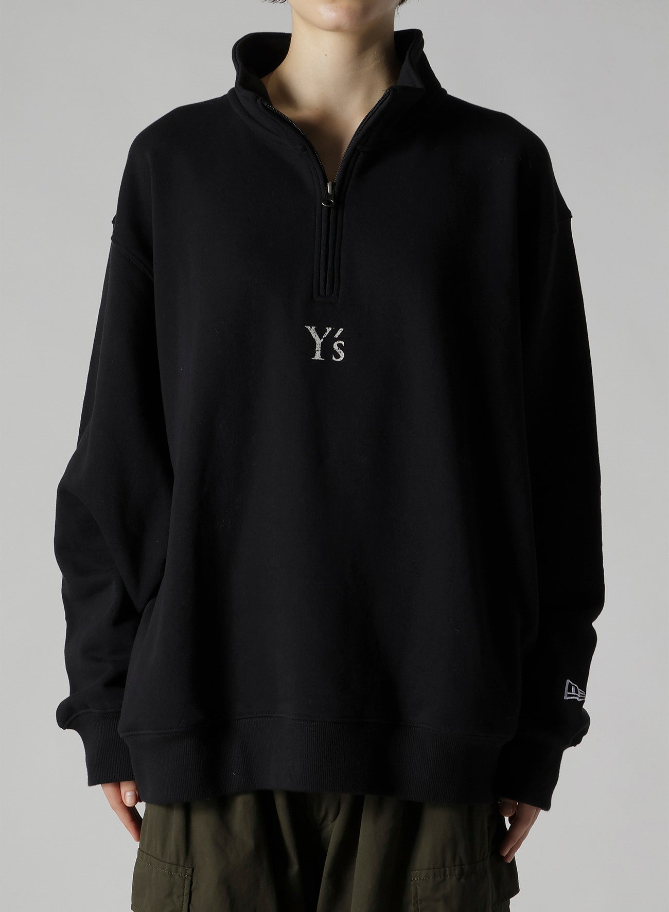 Y's × New Era OVERSIZED SWEAT HALF-ZIP