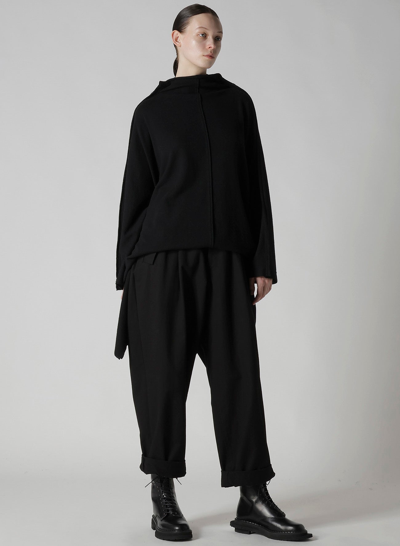 W/NY JERSEY DOLMAN SLEEVE HIGH NECK PULLOVER