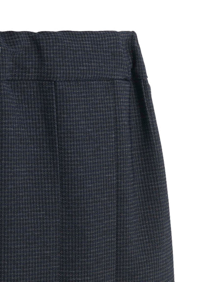LENO CLOTH HOUNDSTOOTH PLETED SKIRT