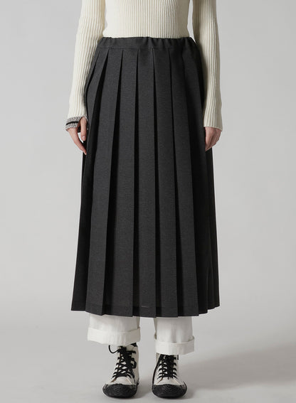 LENO CLOTH HOUNDSTOOTH PLETED SKIRT