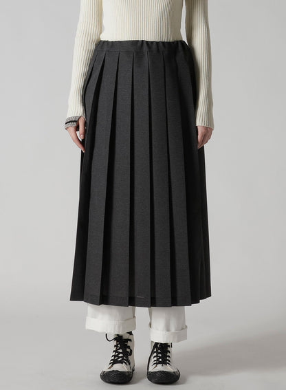LENO CLOTH HOUNDSTOOTH PLETED SKIRT