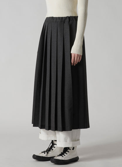 LENO CLOTH HOUNDSTOOTH PLETED SKIRT