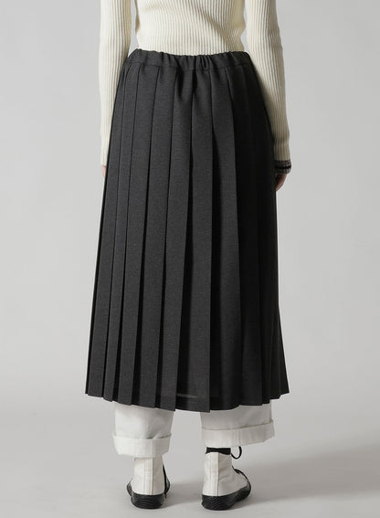 LENO CLOTH HOUNDSTOOTH PLETED SKIRT