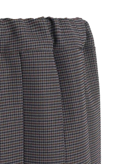 LENO CLOTH HOUNDSTOOTH PLETED APRON SKIRT