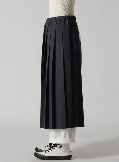 LENO CLOTH HOUNDSTOOTH PLETED APRON SKIRT