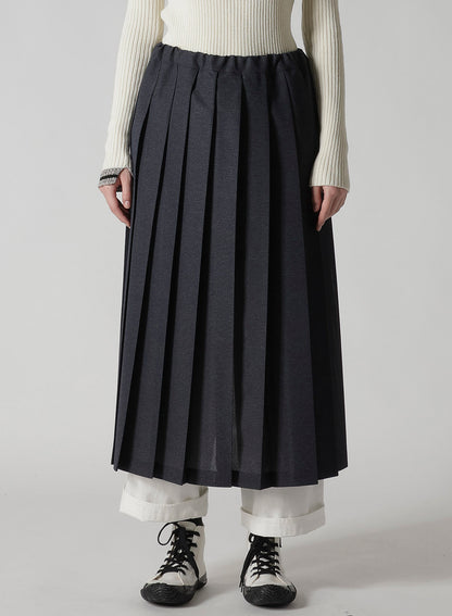 LENO CLOTH HOUNDSTOOTH PLETED APRON SKIRT