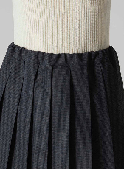 LENO CLOTH HOUNDSTOOTH PLETED APRON SKIRT