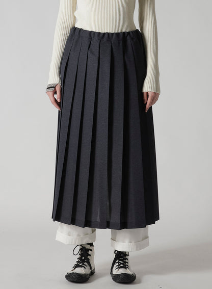 LENO CLOTH HOUNDSTOOTH PLETED APRON SKIRT