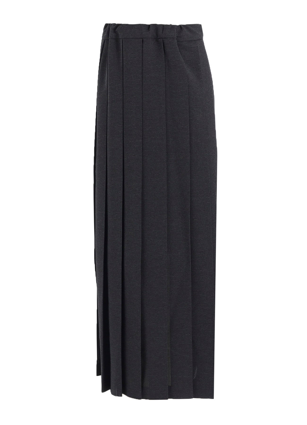 LENO CLOTH HOUNDSTOOTH PLETED APRON SKIRT
