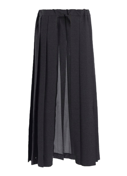 LENO CLOTH HOUNDSTOOTH PLETED APRON SKIRT