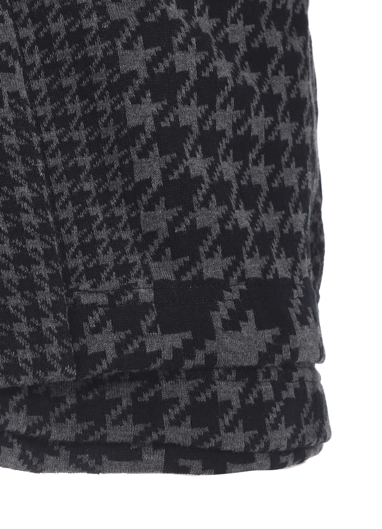 HOUNDSTOOTH UNBALANCED RIBBON CARDIGAN