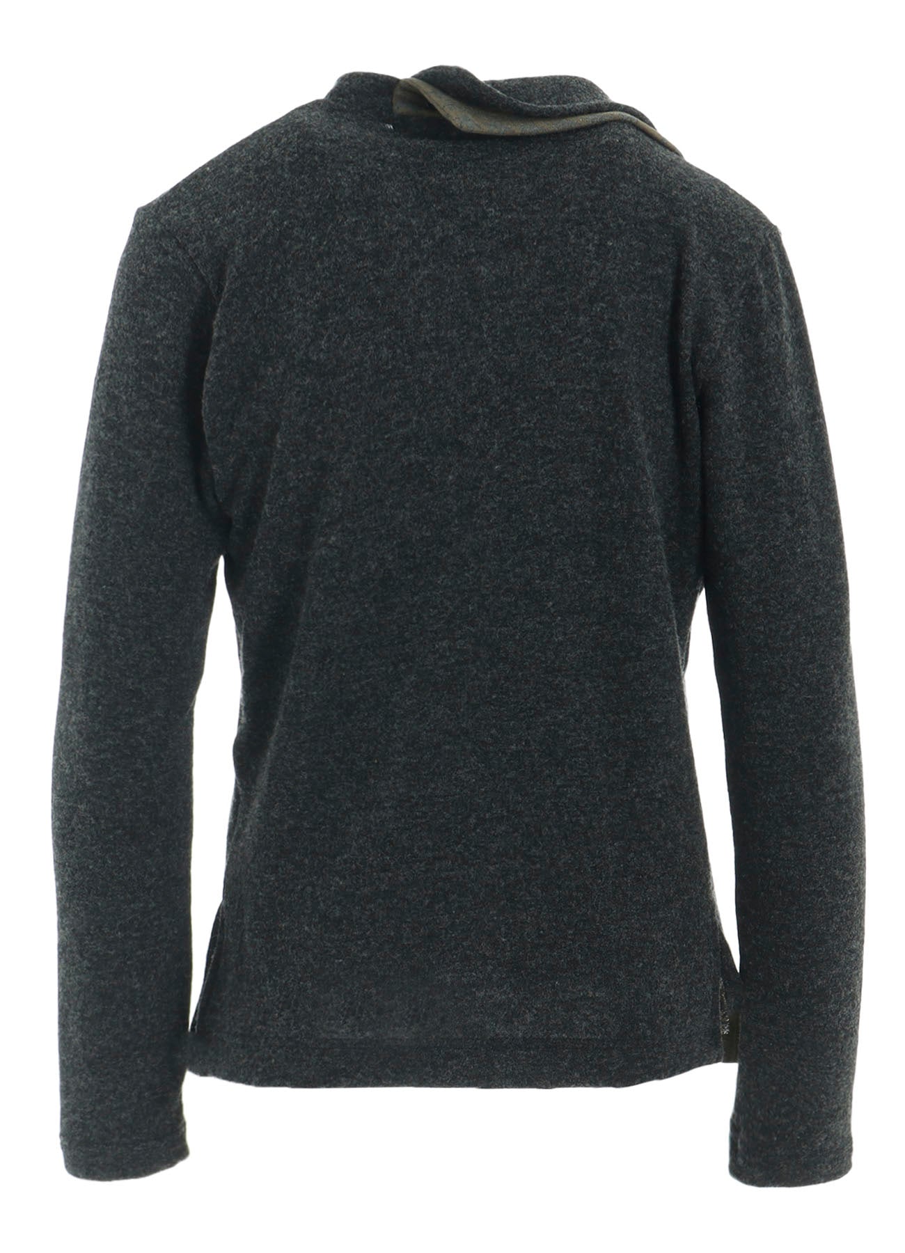 W/NY JERSEY UNBALANCED COLLAR CARDIGAN