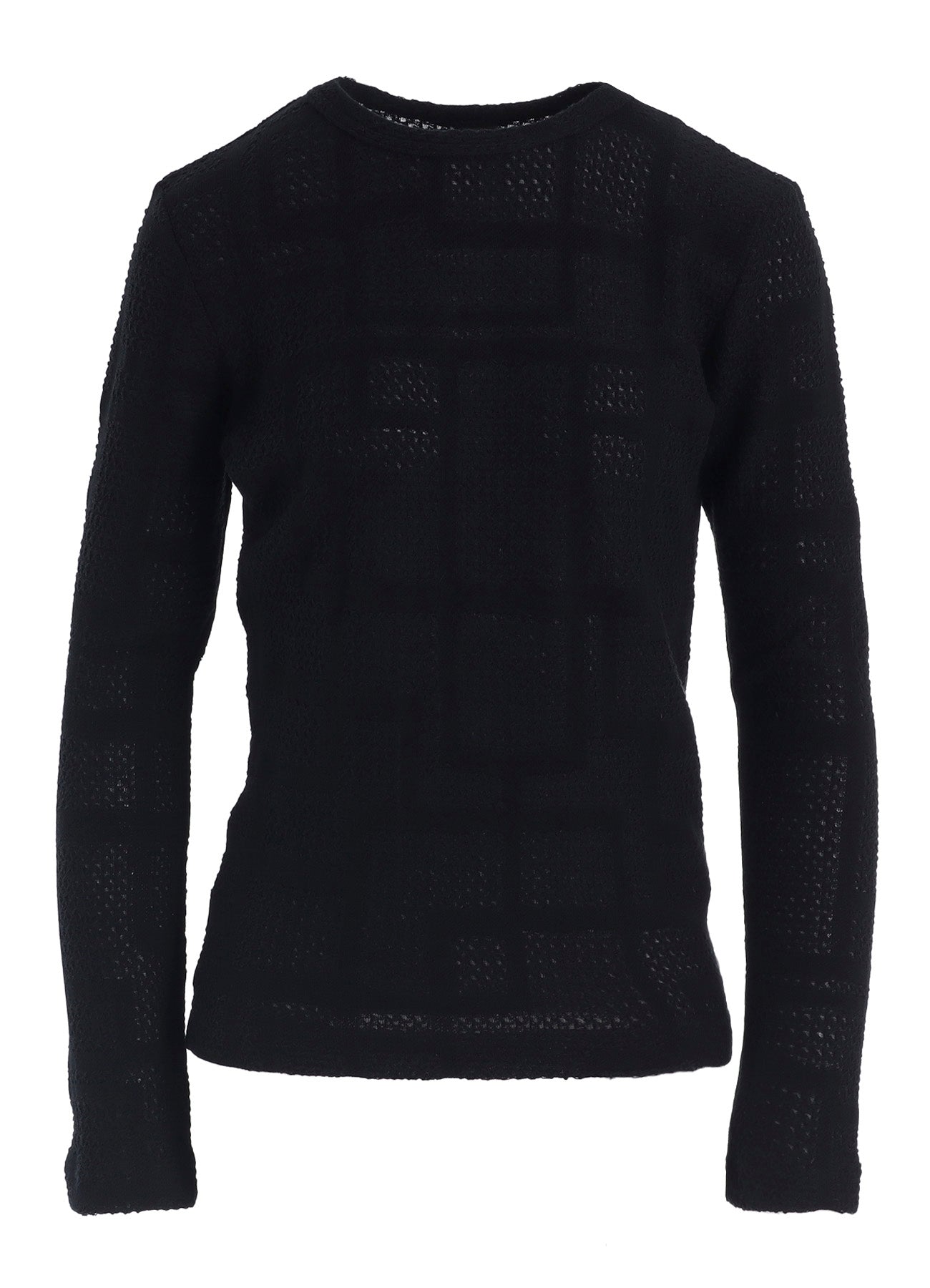 GEOMETRIC SHEER JQ ROUND NECK LONG SLEEVE T
