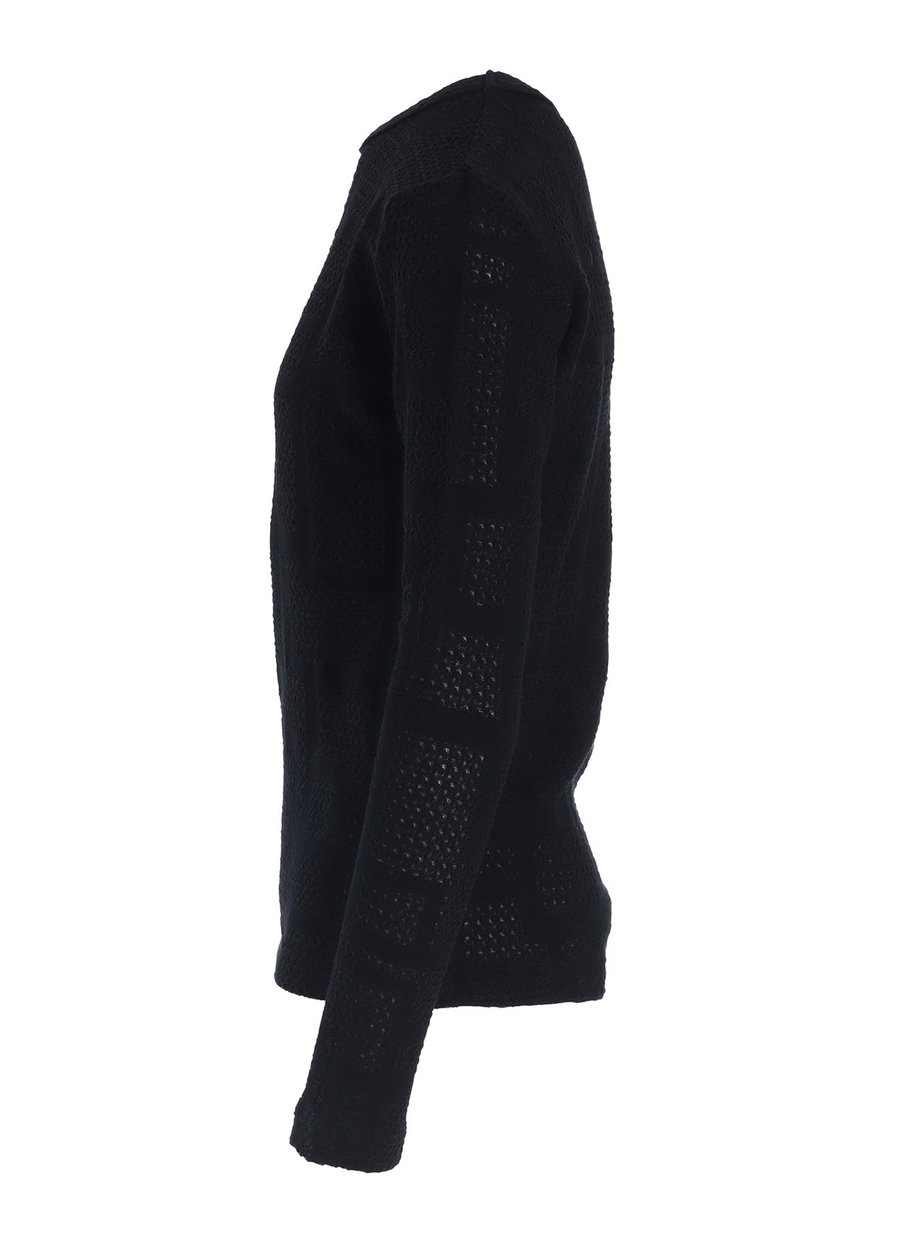GEOMETRIC SHEER JQ ROUND NECK LONG SLEEVE T