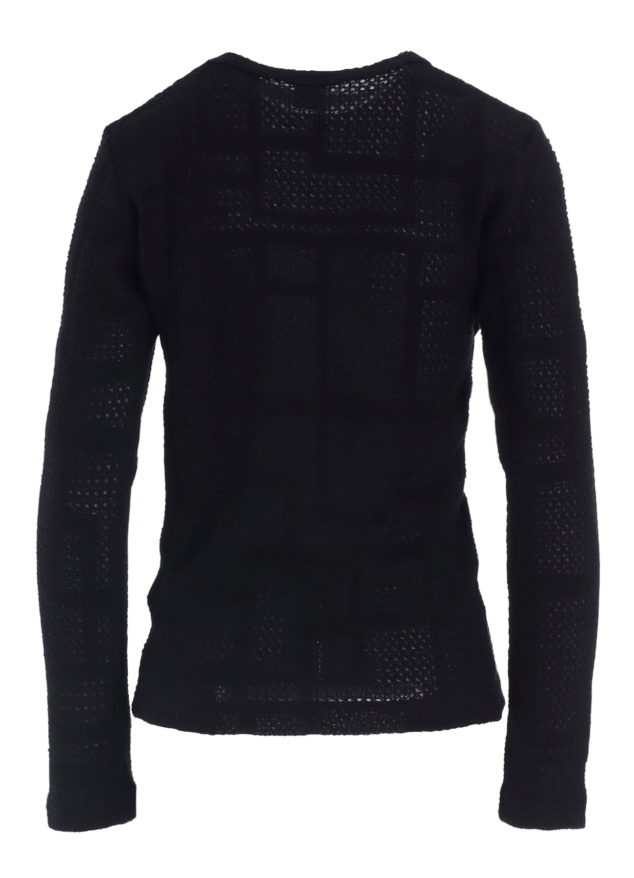 GEOMETRIC SHEER JQ ROUND NECK LONG SLEEVE T