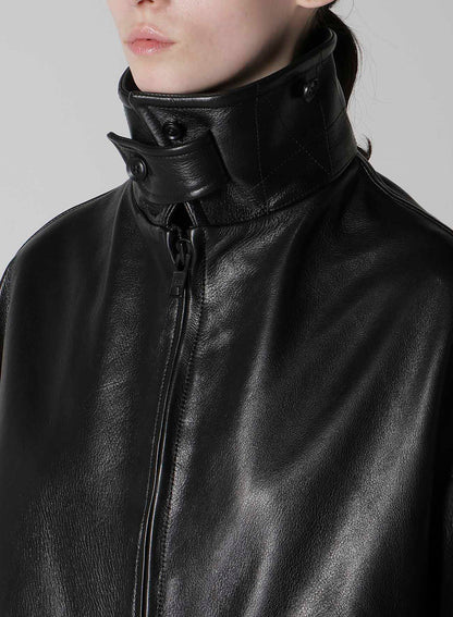 COW LEATER BLOUSON